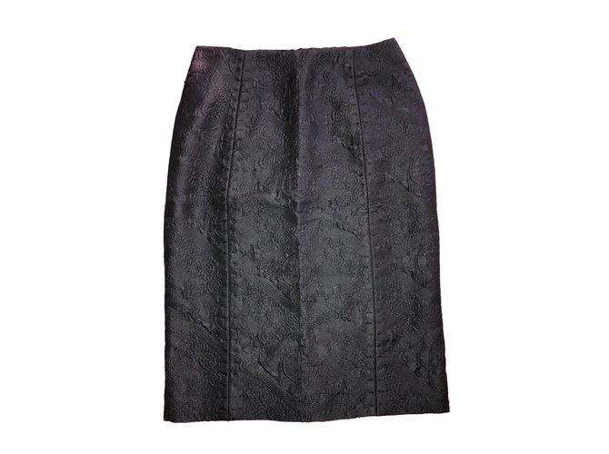 Yves Saint Laurent Skirts Black Wool  ref.78231