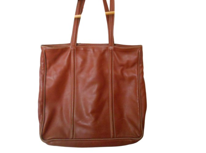 Longchamp Handbags Caramel Leather  ref.78260