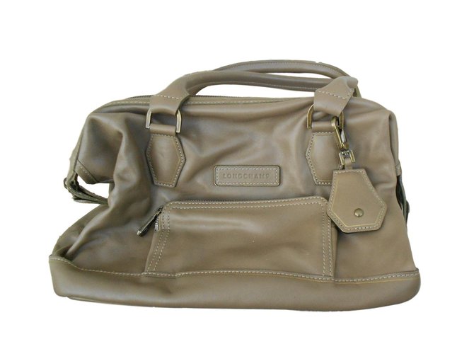 Longchamp Handbags Khaki Leather ref.78263 Joli Closet