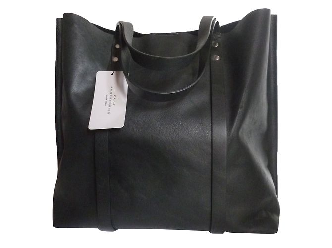 Zara saco de compras de couro