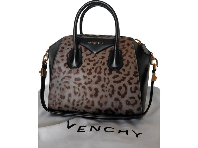 Givenchy antigona pony hair medium Black Exotic leather  ref.78283