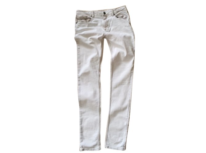Burberry calça Marrom Branco Jeans  ref.78310