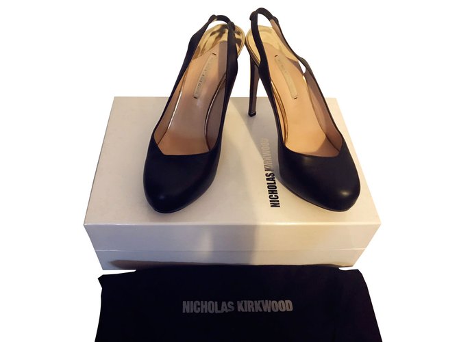 Nicholas Kirkwood Vitello Bijoux Black Leather  ref.78413