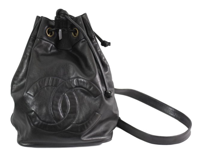 Chanel Backpack Cuir Noir  ref.78506