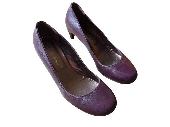 Karine Arabian Heels Purple Leather  ref.78528