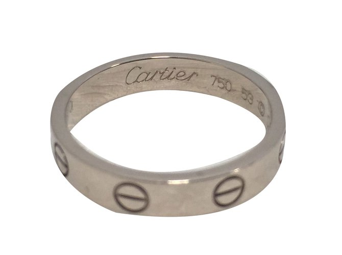 Cartier Love Ring Argento Oro bianco  ref.78548