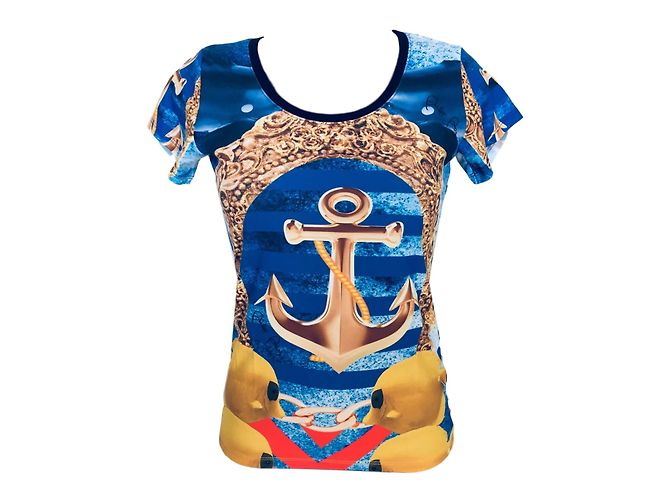 Camiseta Philipp Plein azul de algodón XS