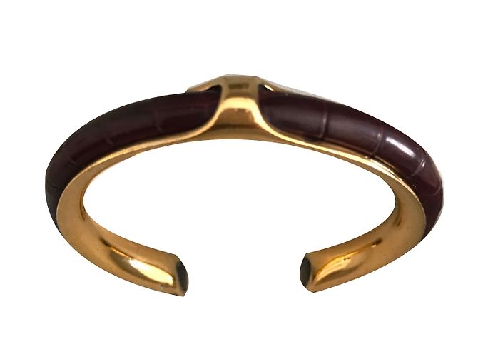 Pulsera Hermès Rush vermeil burdeos