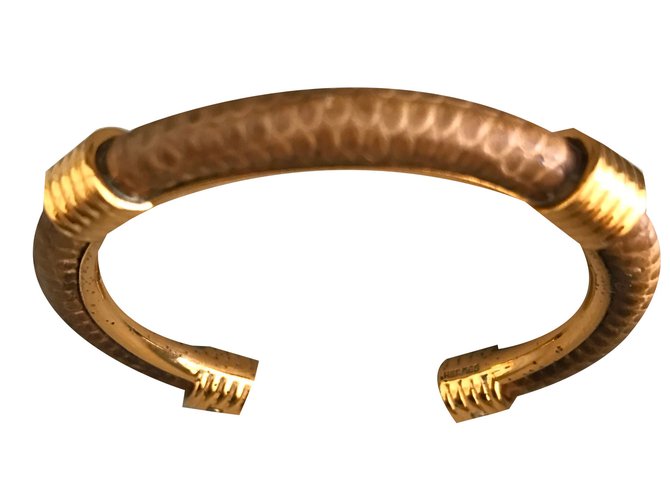 Hermès Armbänder Beige Vergoldet  ref.78597