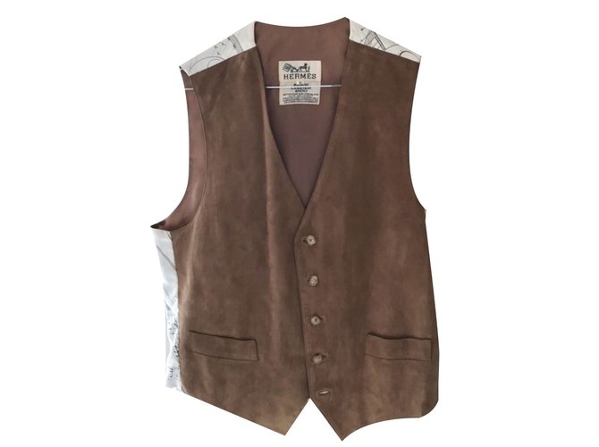 Hermès Knitwear Brown Silk Lambskin  ref.78607