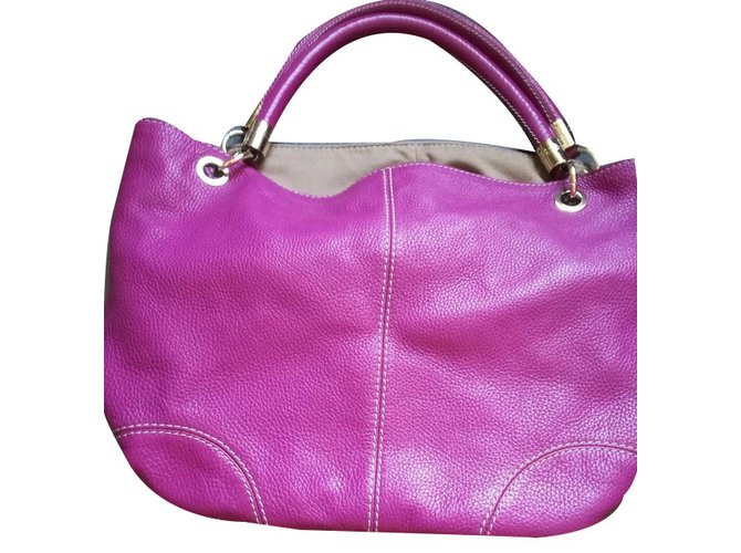 Lancel Handtaschen Pink Leder  ref.78625
