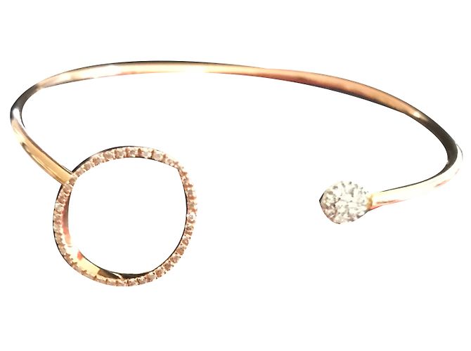 Autre Marque Bracciale semi rigido ZOCCAI in oro rosa e diamanti D'oro