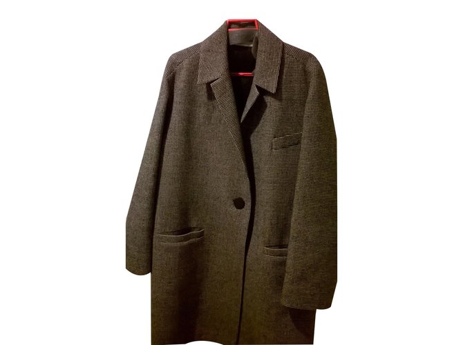 Balenciaga Coats, Outerwear Brown Wool  ref.78856