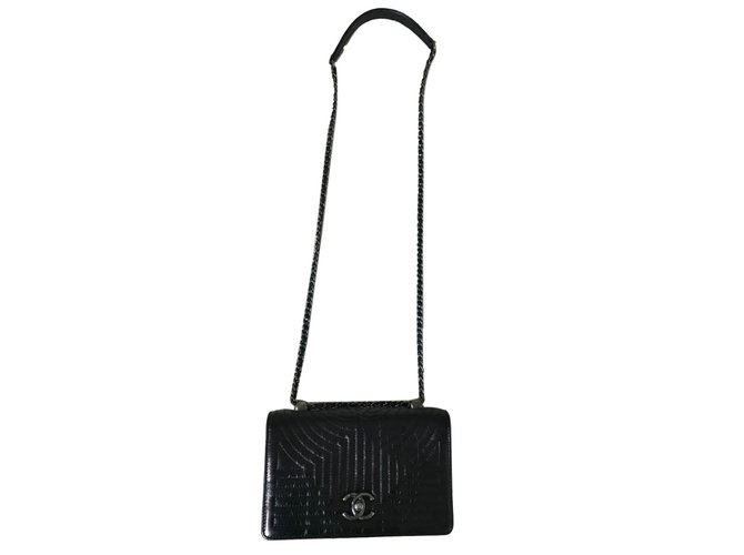 Chanel TIMELESS Black Leather  ref.78877