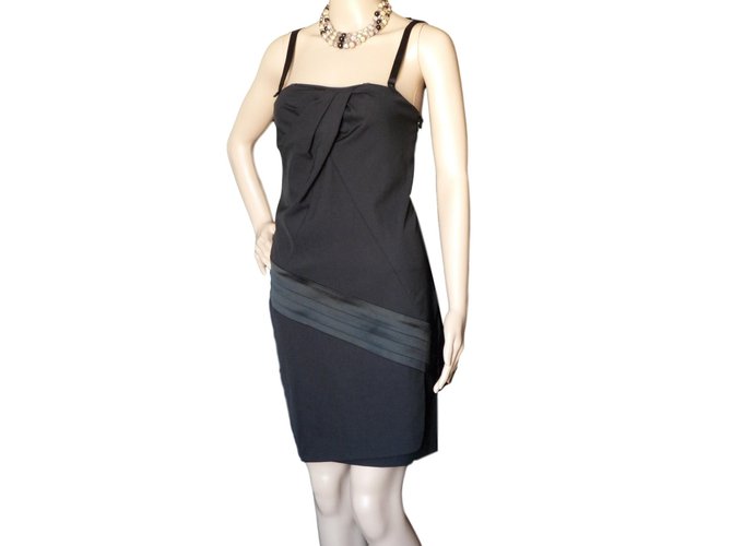 Pinko Dresses Black Wool  ref.78915
