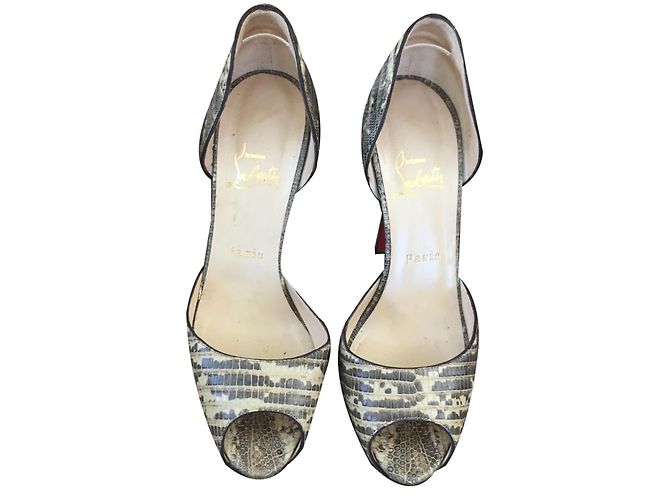Christian Louboutin High Heels aus Leder Pythonprint Python drucken