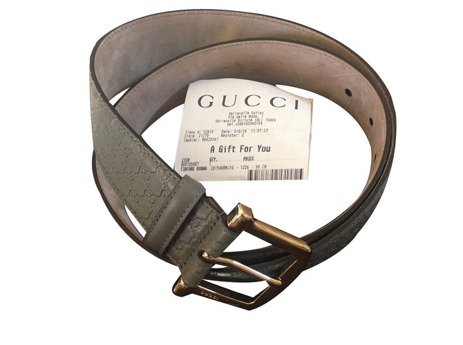 Gucci Belts Grey Leather  ref.79008