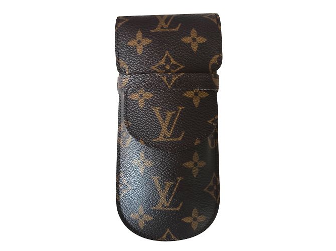 Louis Vuitton Etui / Etui für Brille oder Stifthalter Braun Beige