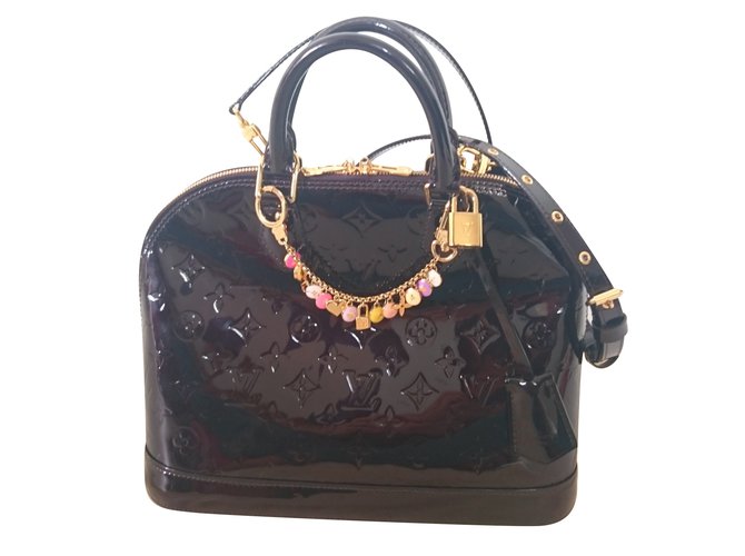 Alma Louis Vuitton Handbags Multiple colors Dark red Patent leather  ref.79047
