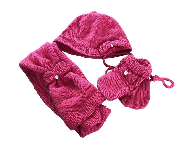 Tartine et Chocolat Chapéus Gorros Luvas Bordeaux