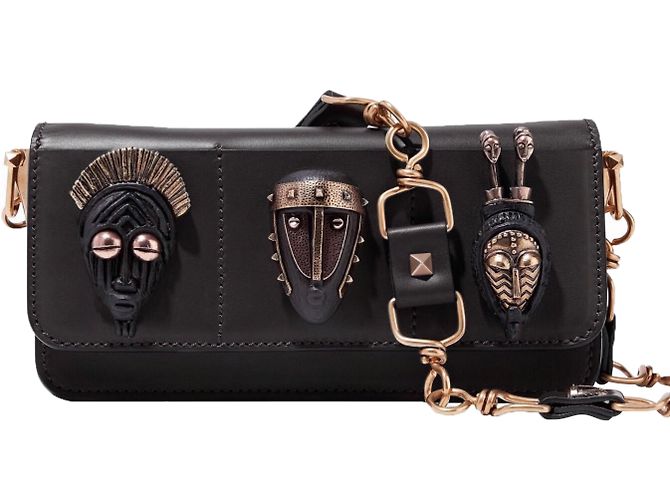 Borsa a mano Valentino Garavani in pelle nera Nero
