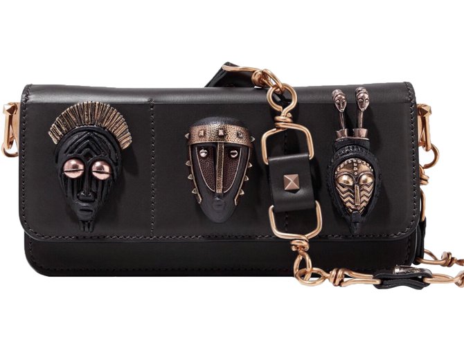 Valentino Garavani Handbags Black Leather  ref.79090