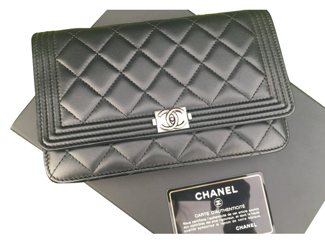 Chanel Boy Clutch with Chain  Wallet On Chain WOC  allprelovedonly