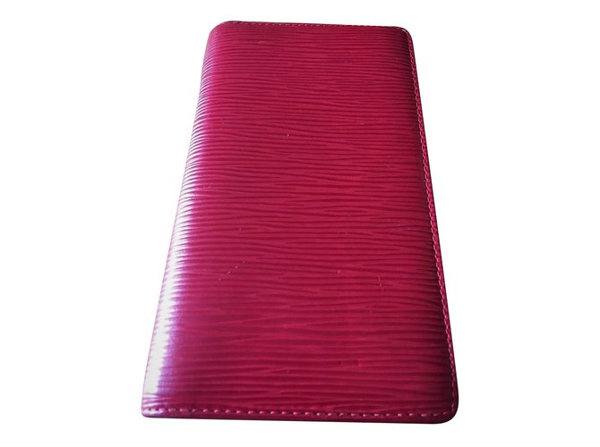 Louis Vuitton Brieftasche / Kartenhalter Style Style "Brazza" - Rot Leder  ref.79210