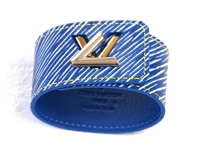 Louis Vuitton Bracciali Blu Pelle  ref.79252
