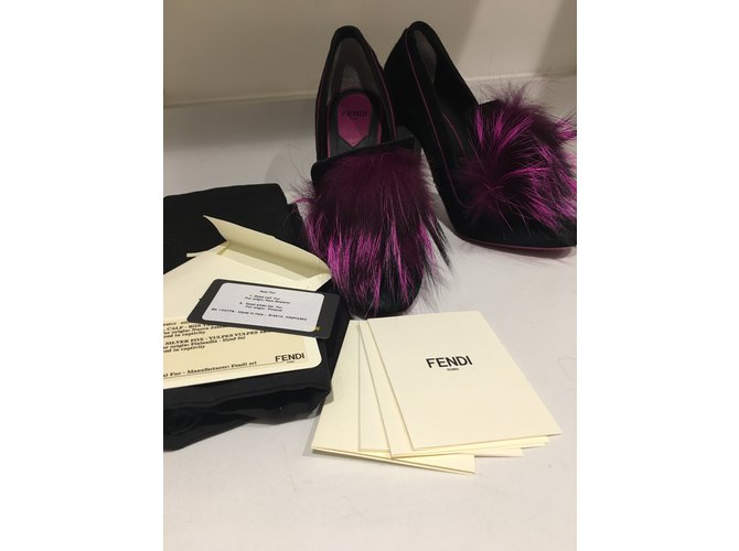 Fendi Heels Purple Exotic leather  ref.79297