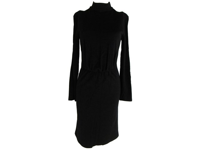Balenciaga Robes Laine Noir  ref.79370