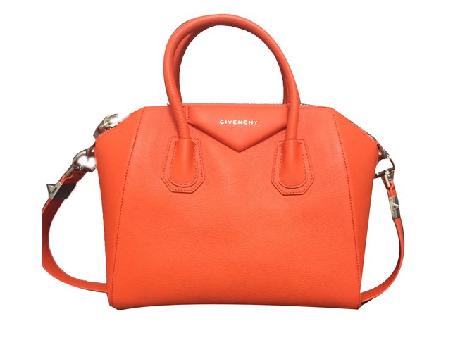 Givenchy Handbag Orange Leather  ref.79378