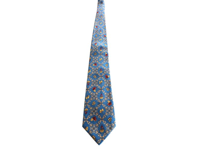 Nina Ricci cravate Soie Bleu  ref.79461