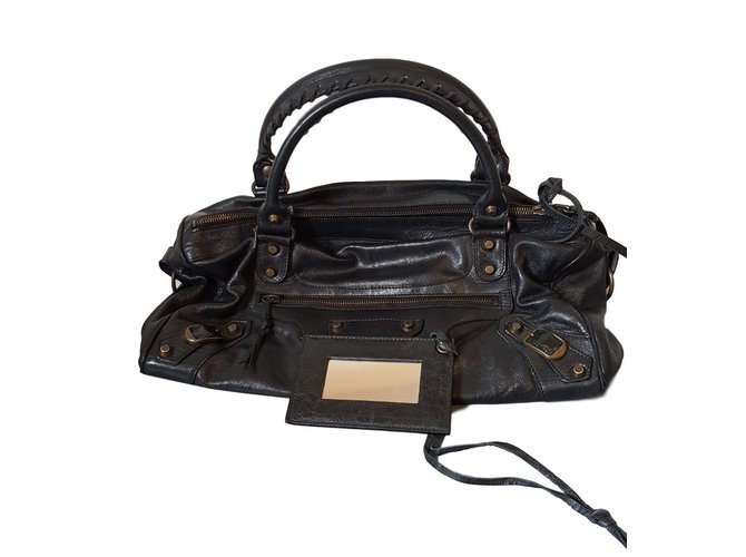 Balenciaga Handbags Black Leather  ref.79462