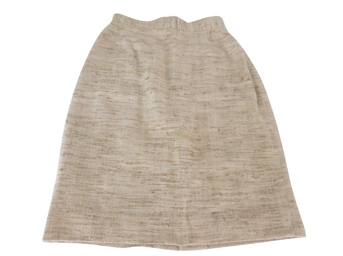 Gianfranco Ferre Vintage Skirts Beige Silk  ref.79501