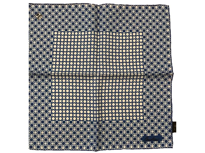 Corneliani Scarf Blue Silk  ref.79503