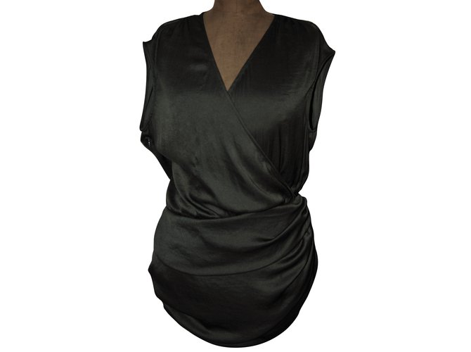 Iro Dresses Black Dark grey Acrylic  ref.79511