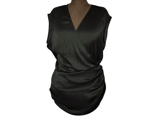 Iro Minikleid Anthrazit Grau Acryl Schwarz Anthrazitgrau