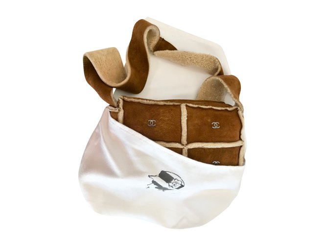 Chanel Handbags Brown Fur  ref.79539