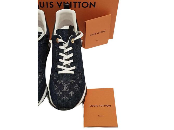 Louis Vuitton sneakers Navy blue Denim  ref.79586