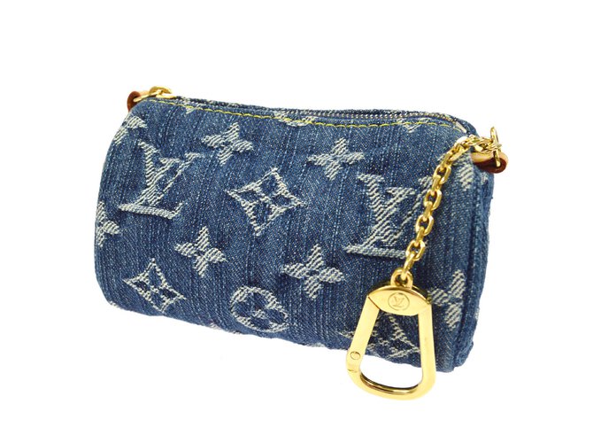 Louis Vuitton Bag charms Blue Denim  ref.79623