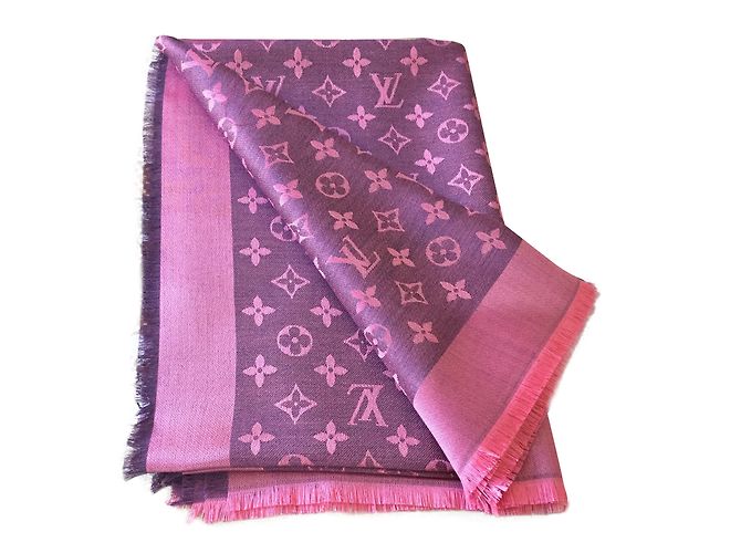 Cachecol Louis Vuitton Fuchsia de Lã