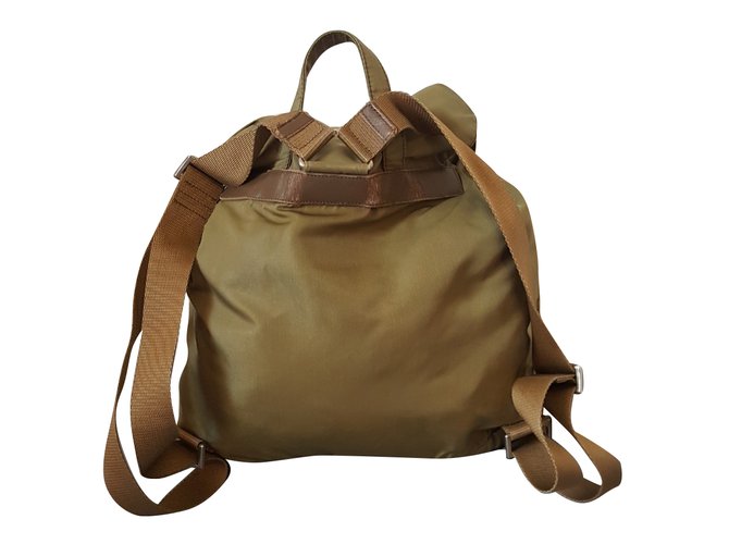 Prada Backpacks Green Synthetic  ref.79708