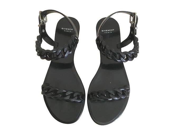Givenchy Black Rubber Sandals