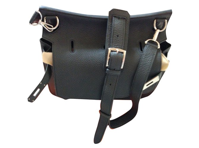 Hermès Handbags Black Leather  ref.79737