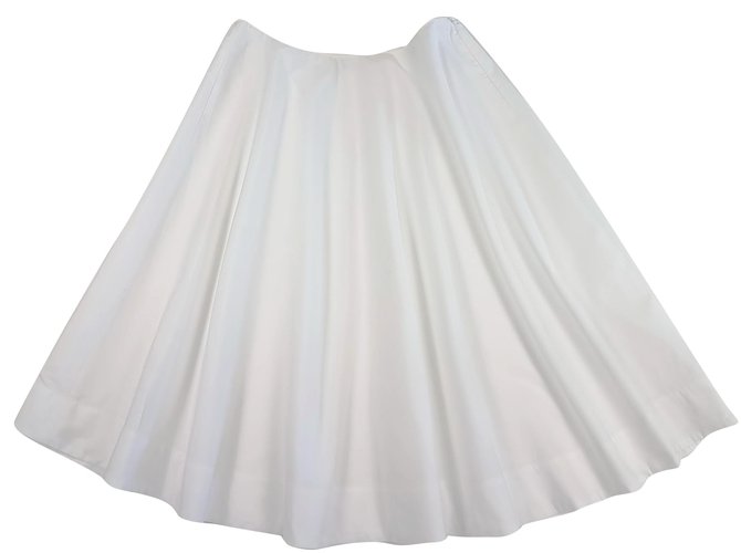 Prada Skirts White Cotton  ref.79771