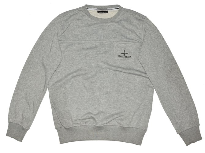 Stone Island Sweaters Grey Cotton  ref.79822
