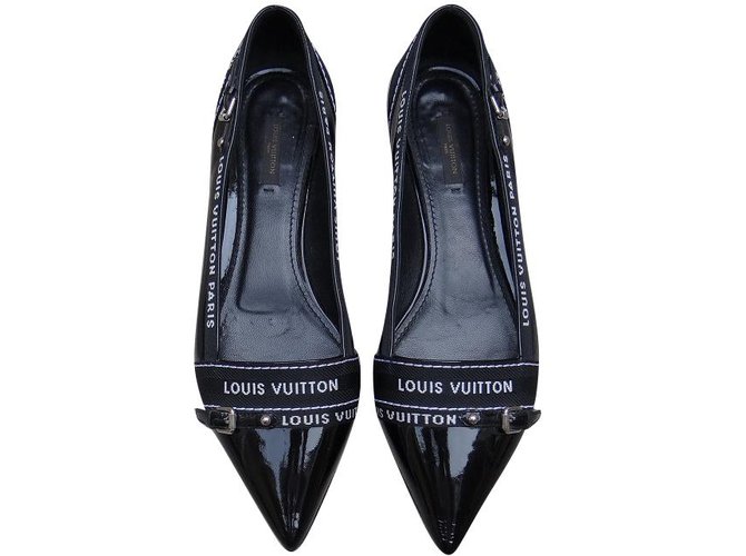 Louis Vuitton Ballet flats Black Patent leather  ref.79874