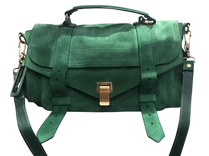 Proenza Schouler Handbags Green Suede  ref.79892
