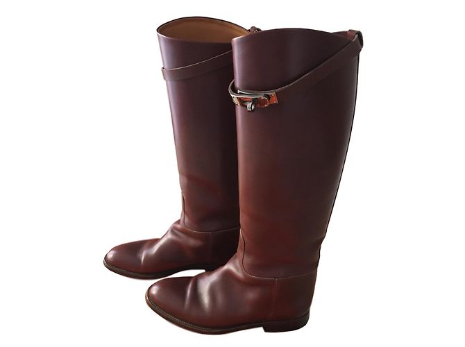 Kelly Hermès Jumping Boots Leather Caramel